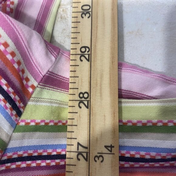 Lane Bryant Button Up Tunic Top  Womens 26/28 Striped Long Sleeve Cotton Blend R - Picture 5 of 9